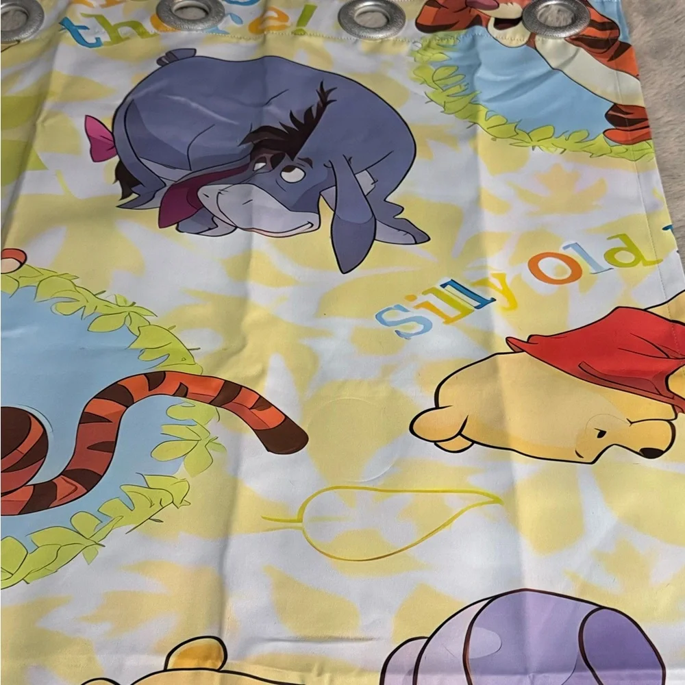 Nursery Window Curtain Disney Vintage Winnie the Pooh Kid Blackout Curtain 50x62 - Picture 6 of 6
